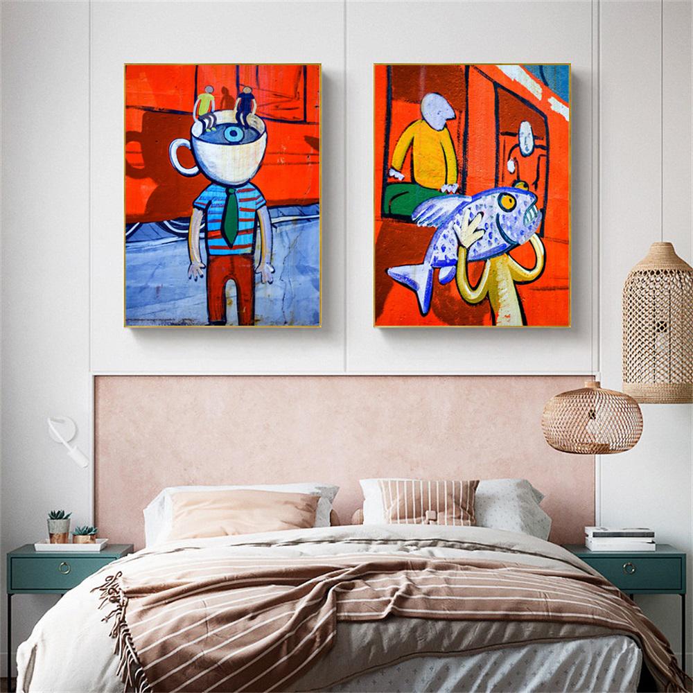 Zábavné graffiti kreativní plakát Nástěnný tisk Obývací pokoj Pop Art Domácí dekorace