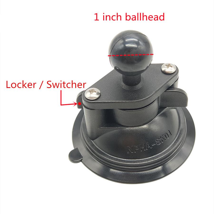 Jadkinsta 1 or 1.5 Inch Rubber Ball Mount To Aluminum Motorcycle Round Square Mounting Base Plate for Gopro Camera Cellphones