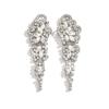 Niche Design Super Flash Crystal Full Diamond Fringed Earrings Long Temperament Earrings Thin Dinner Earrings
