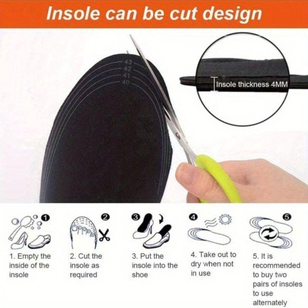 Cuttable USB Heated Shoe Insoles Rapid Heating Electric Foot Warming Pad Winter