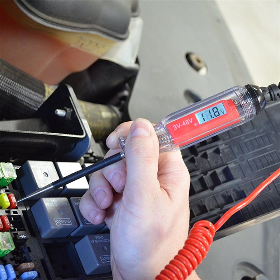 3V - 48V Digital Electric Circuit Tester LCD Display For Car Boat RV Motorcycle