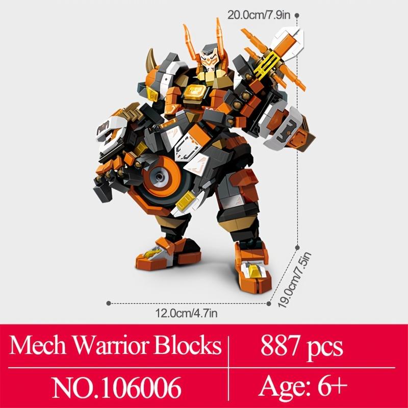 821 Teile Myth Mecha Roboter Bausteine, DIY Spielzeug für Jungen, Pädagogische Zusammenbaubare Modellsteine, Kinderspielzeug Weihnachtsgeschenke