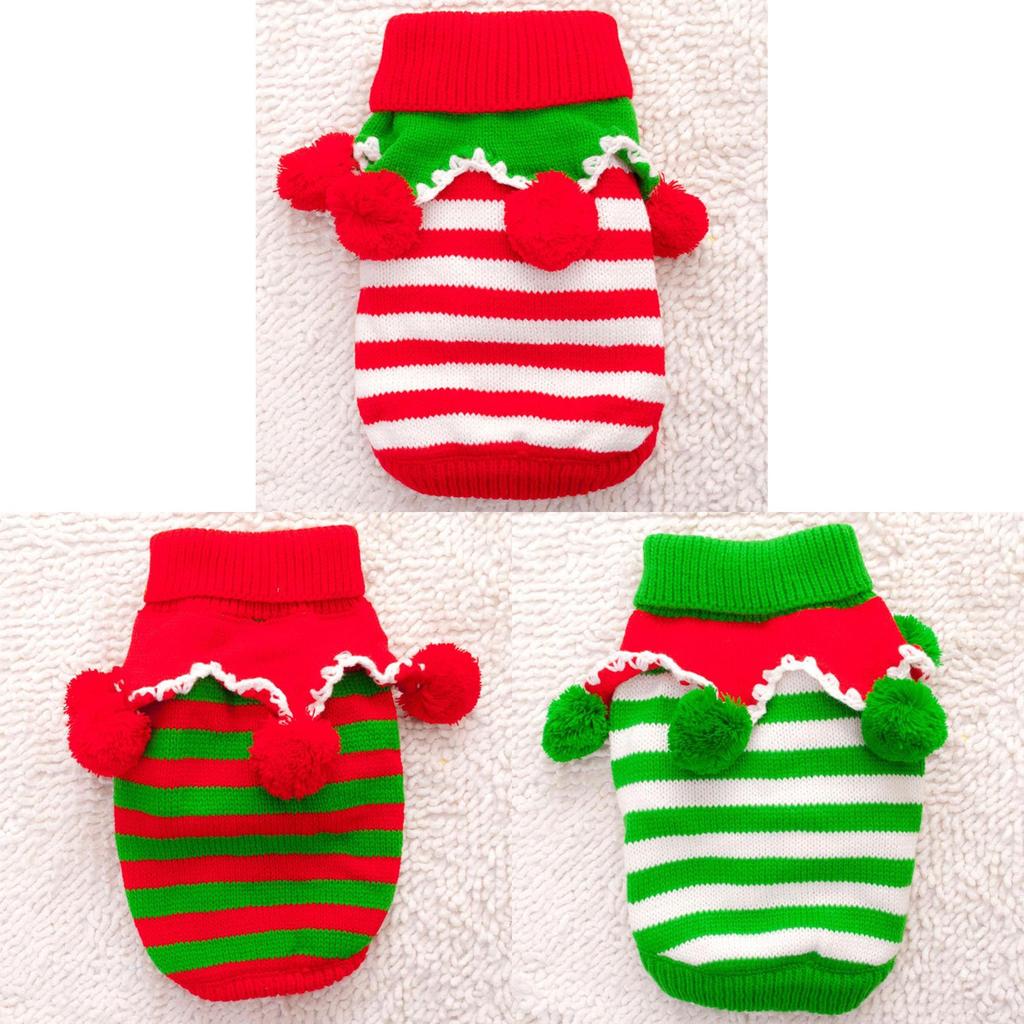 Cozy Pet Dog And Cat Sweater Christmas Themed Winter Warm Thick Acrylic Clothing