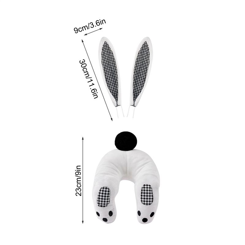 Wandbehang Osterhasenkranz Zubehör 3 Stück Niedlicher Hasenkranz Aufsatz für Festival Haustürdeko Fenster Feiertag