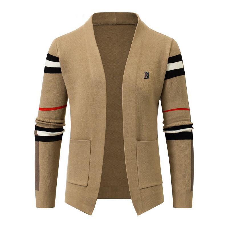 Hot Sale, Cardigan Sweater Men's Knitted Sweater Versatile Comfortable Fashion Design Jacket Top Trendy Men's