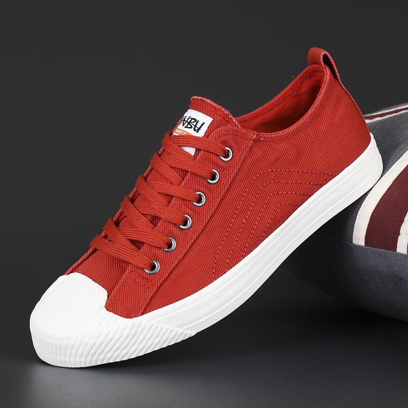 Mens Shoes Spring New Trendy Mens Canvas Shoes Korean Versatile Casual Old Beijing Cloth Shoes Spring and Autumn Board Shoes