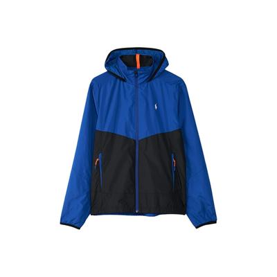 Polo Veste à Capuche Fermeture Éclair Color Block Coupe Ample Manches Longues Homme vestes Bleu 710923265-001