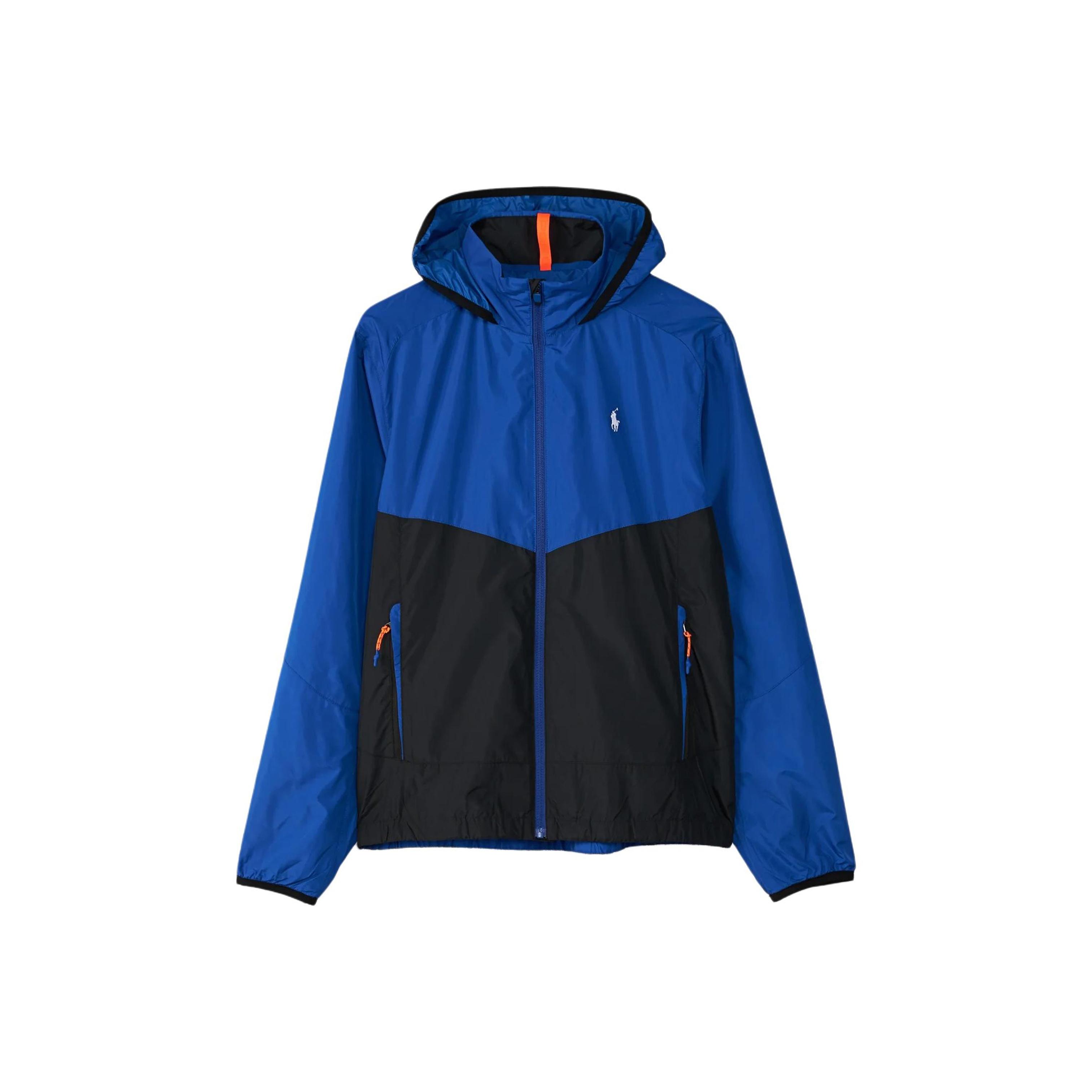 

Polo Ralph Lauren Color Block Hooded Zip Up Loose Fit Long Sleeve Jacket Men Jackets Blue 710923265-001 S
