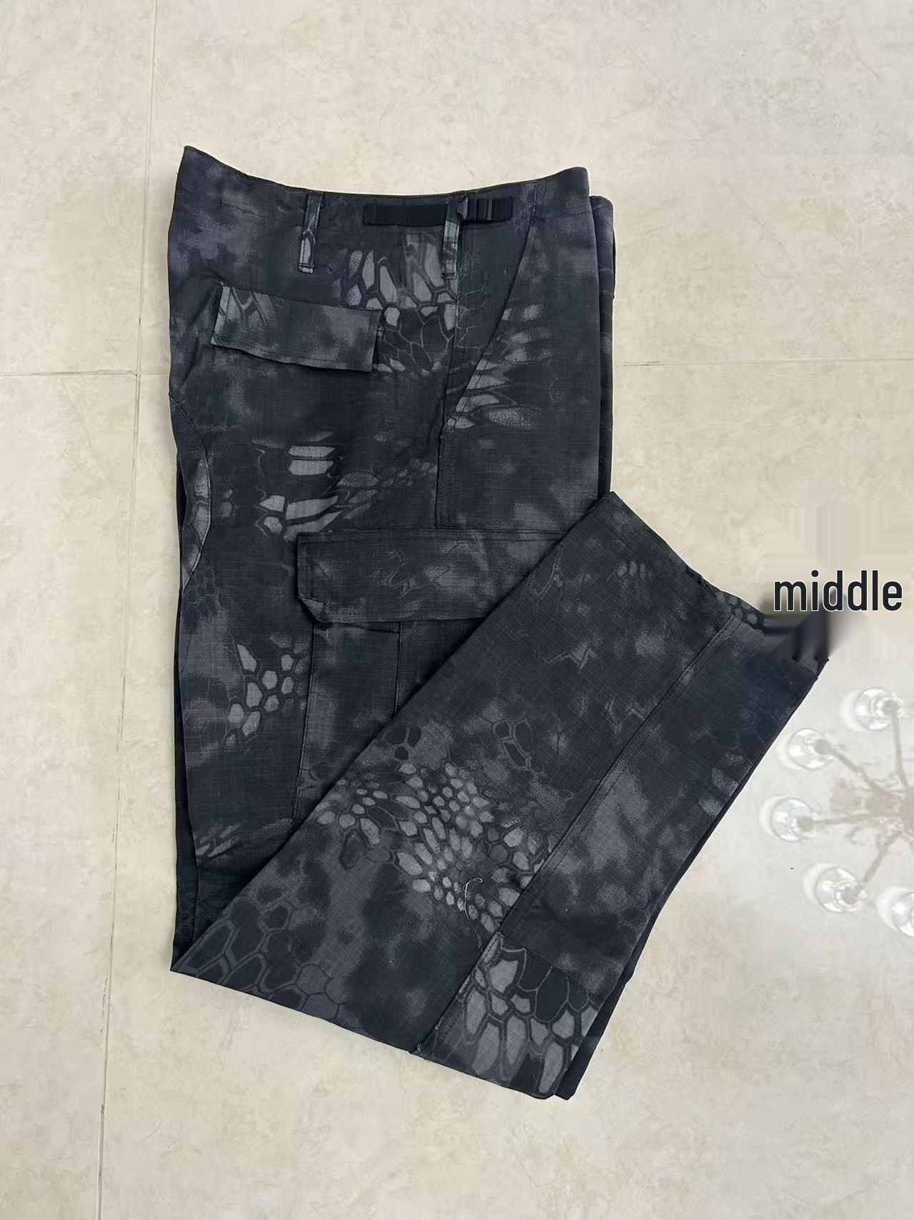 Men s Outdoor Tactical Snake Skin Camo Pants: Wear-Resistant, Multi-Pocket, Quick-Drying. XXL