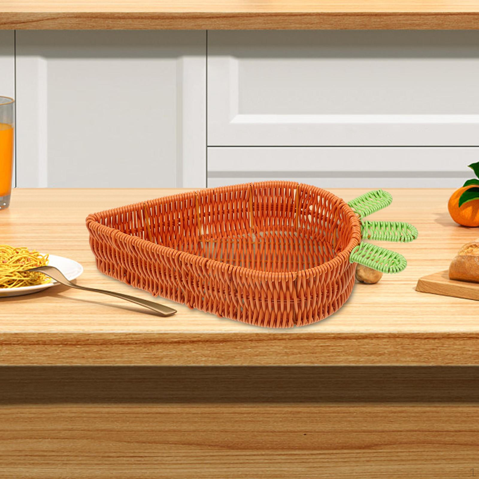 

Корзина для хранения моркови, пасхальные фрукты, плетеная в форме деревенской еды Large 32x23x7.5cm