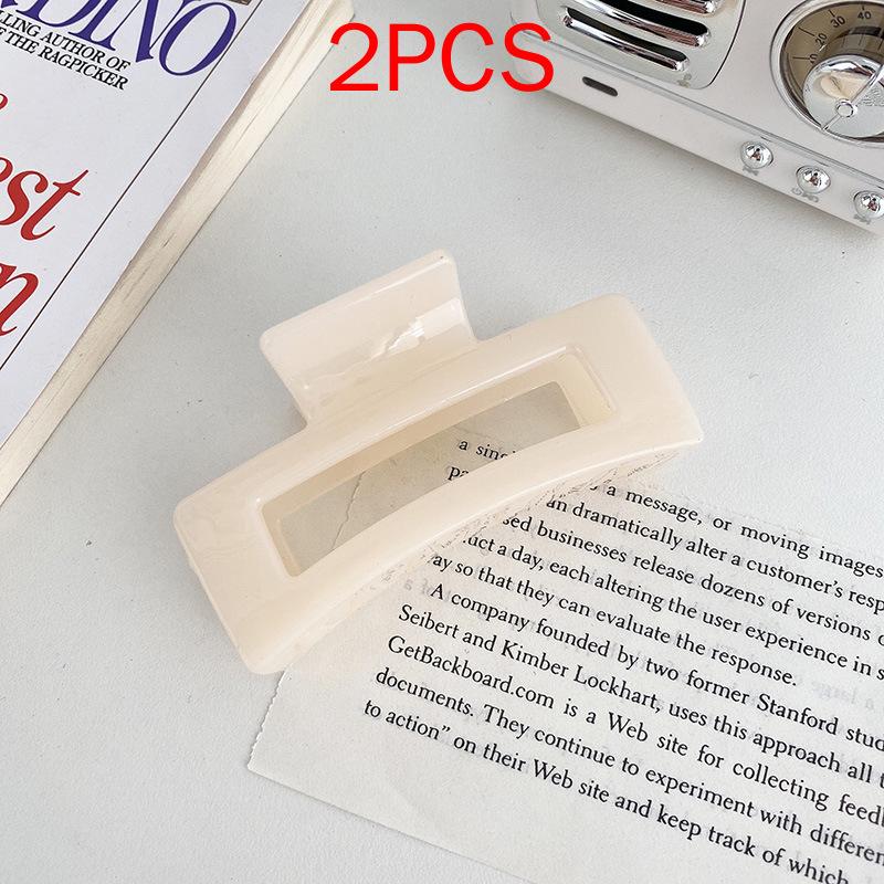 2 ΤΕΜ Premium Σετ Κεφαλών Νέο Γυναικείο Κλιπ Κλιπ Νύχι Μόδας Καφέ Μαύρο Ακρυλικό Μεγάλες Φουρκέτες Claw For Lady Clip Barrette Αξεσουάρ μαλλιών