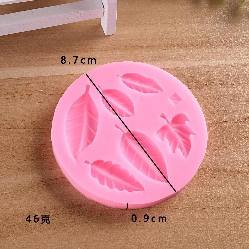 1 Pcs Kitchen Baking Tools 6 Hole Silicone Mold With Leaf Shape Chocolate Mold Sugar Flip Cake Decoration Mold Accessories