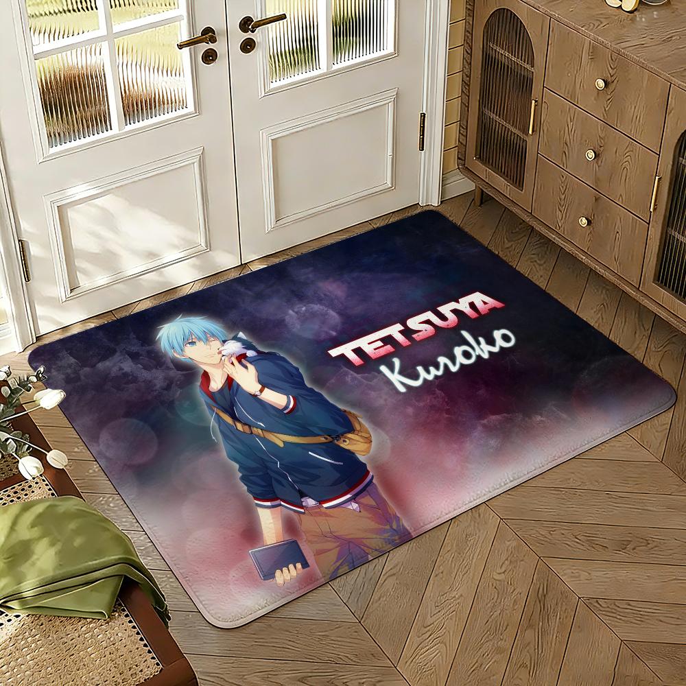 Kuroko s Basketball Floor Mat Soft Thickened Absorbent Non-Slip Bedroom Living Room Door Mat Home Decor Flannel Rugs