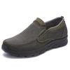 Men's Casual Slip On Loafers Plus Size Breathable Boat Shoes Leather Male Patchwork Non Woven Trainers