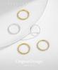 MODIAN Sterling Silver S999 Minimalist Hammered Stackable Sparkling Ring for Women