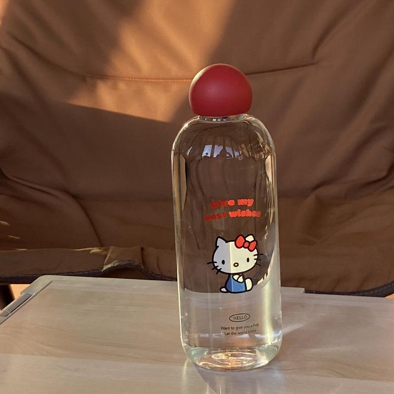 Verre Chat Kt Mignon, Borosilicate Élevé Résistant aux Hautes Températures Niche Nez Rouge Scellé Tasse à Eau Tasse de Voyage à Emporter en Voiture Cadeau