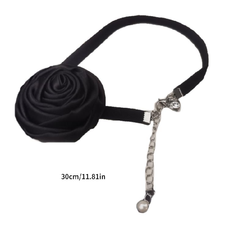 Fashionable Flower Choker Necklace Trendy Rope Necklace Gothic Clavicle Chain