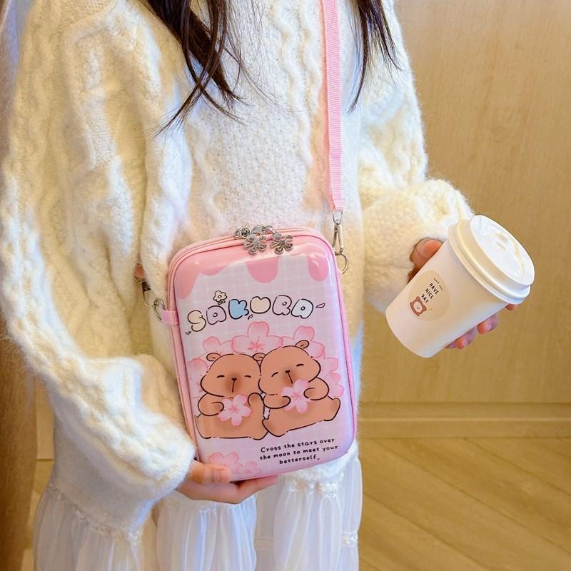 Labubu Capybara Pvc Childrens Bag With Animal Print And Cute Design For School Storage