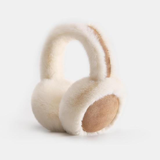 Women Earmuffs Thickened Inner Lining Bow Embellishment Suede Fabric Adjustable Headband Earmuffs Winter Accessory