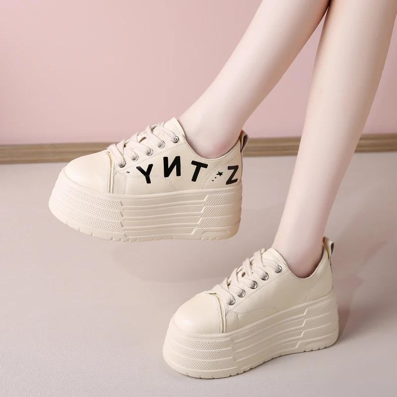 Fashion 8CM Ankle Boots Spring Women Fashion Bling Butterfly-knot Chunky Sneaker Vulcanize Autumn Motorcycle Platform Wedge Flats Shoes