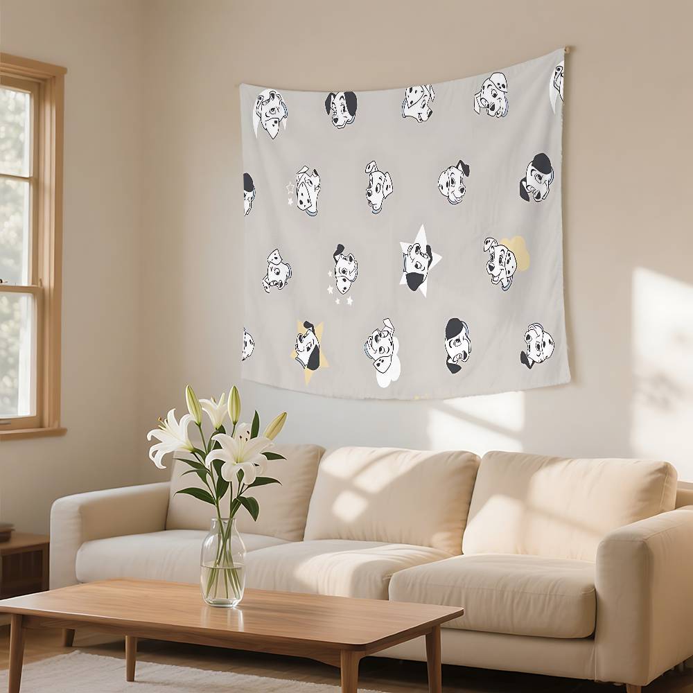 Classic Cartoon101DdalmatiansS Cute Tapestry Wall Hanging Tapestry Art Deco Blanket Curtain Hanging At Home Bedroom Living