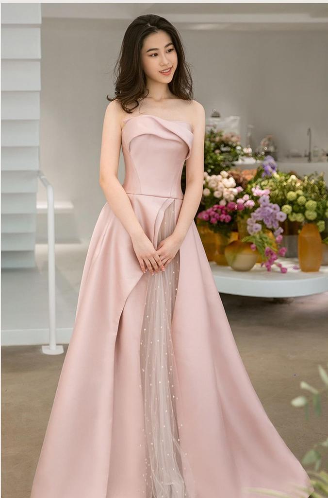 Farbe Gepflegt und Formell [Hosaku Co., Ltd.] Kleid, Ärmellos, Bustier, Schlank, Kompakt, Festlich, Rezital, Aufführung, After-Party, A-Linie, (JP,