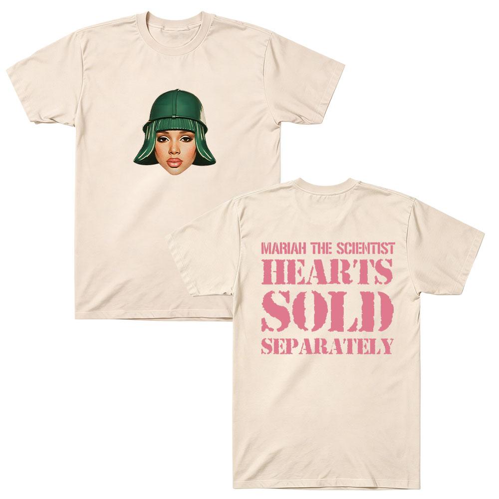 Mariah The Scientist HSS Face T-Shirt Y2K Baumwolle Hohe Qualität Kurzarm Unisex Sommer Neu Rundhals Beliebte Trends Streetwear