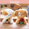 Adorable Plush Guitar Dog Keychain Soft Stuffed Animal Bag Charm 12cm