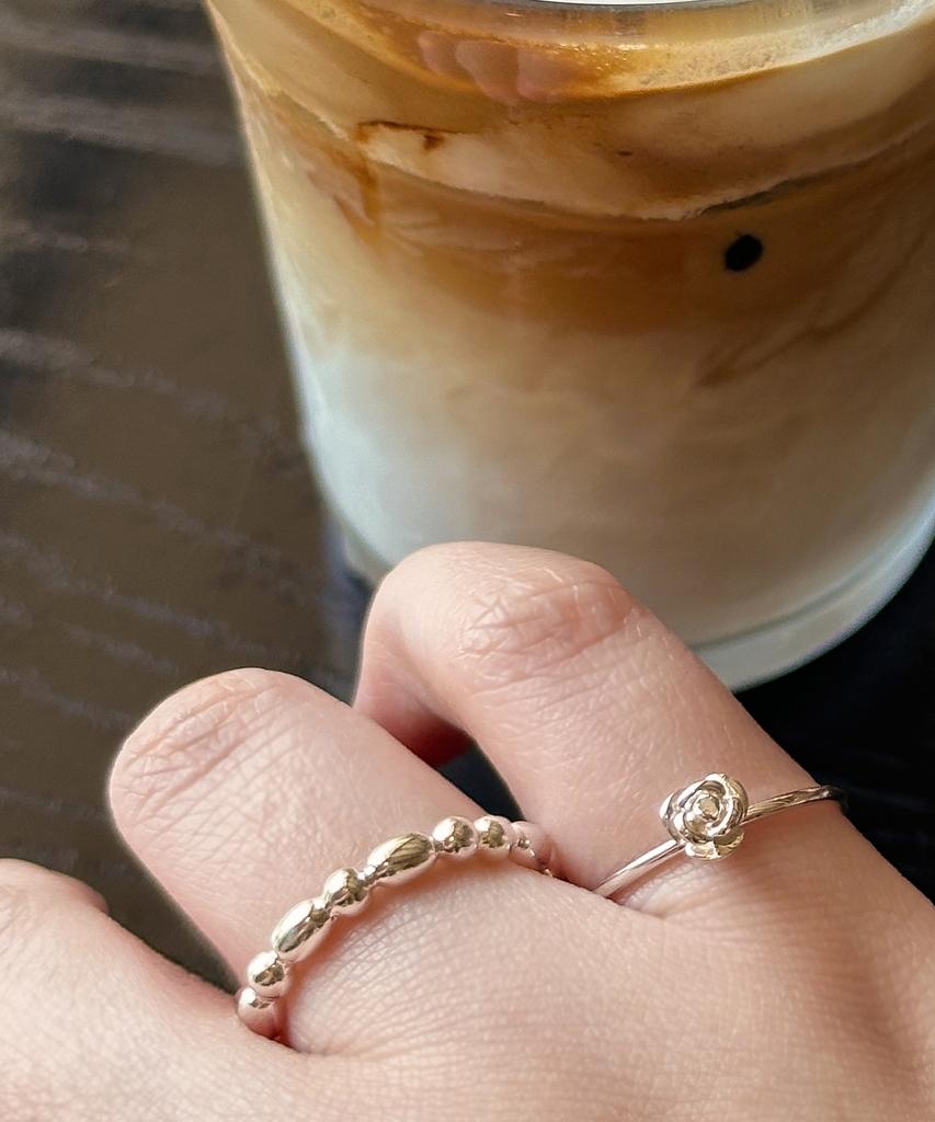 Code.H (Silver 925) Silver Rose Ring