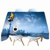 Seascape City Colorful Light Pattern Tablecloth Thicken Cotton Rectangular Round Table Cloth For Wedding Picnic Party 