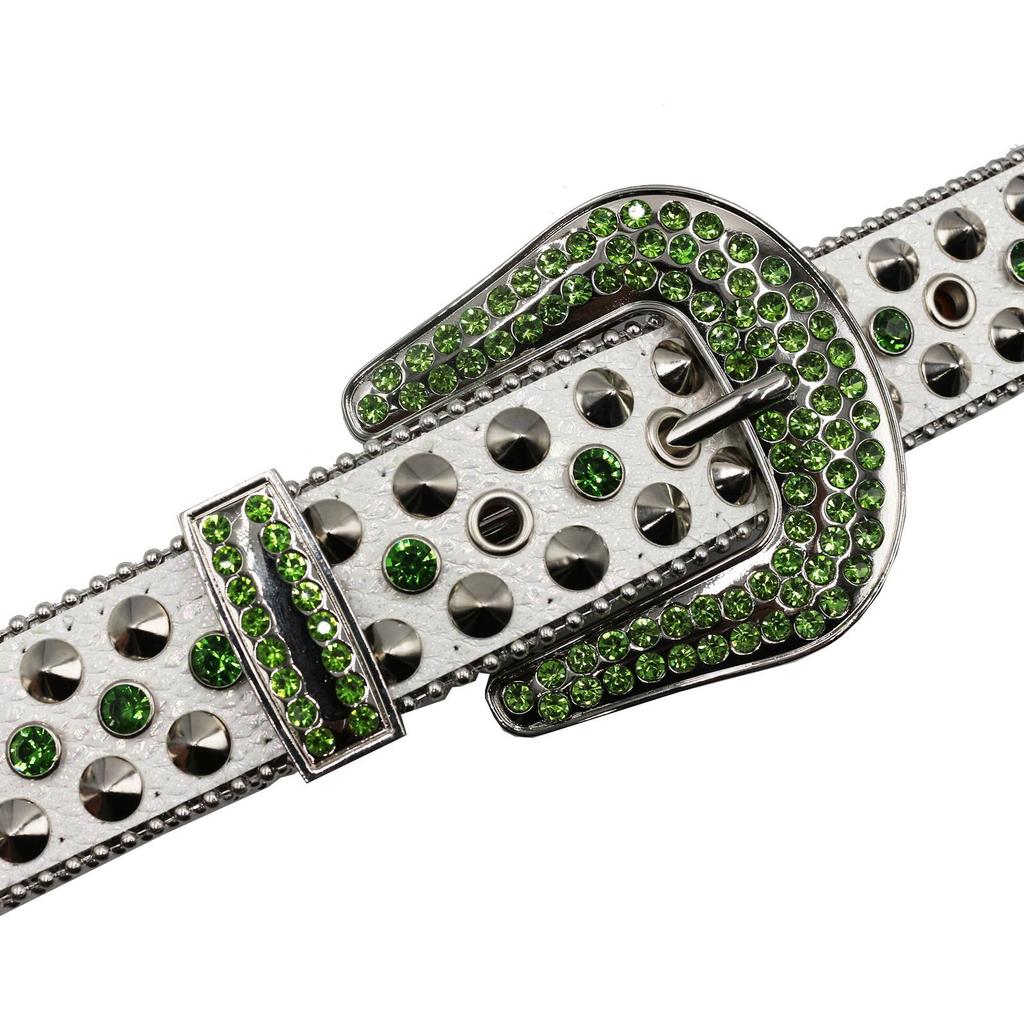 Silver Glitter Rhinestone Waist Belt - Women's Inlaid Full Diamond Fashion Trend