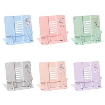 Desk Book Stand for Reading, Adjustable Document Cookbook Holder Metal Bookstand