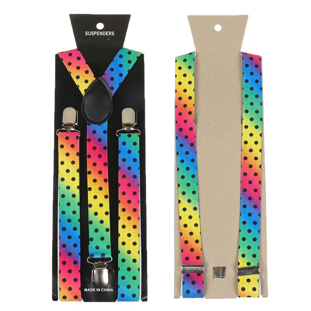 Unisex Y Back Suspenders 3 Clips Adjustable Elastic Braces
