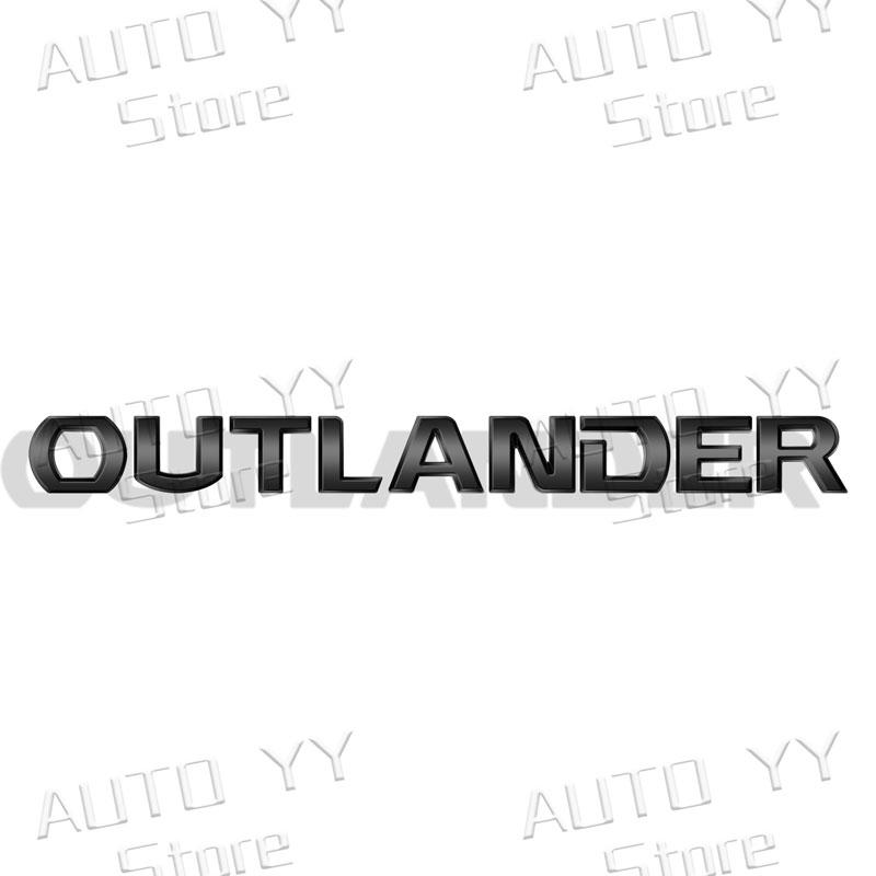 3D ABS Plastic OUTLANDER Letter Logo Car Rear Bumper Trunk Body Sticker For Mitsubishi Car Styling Accessories
