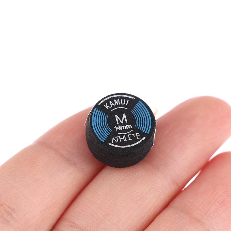 1Pc 14Mm S/M/H Cue Tip Quality Pool Billiard Leather Cue Tip Nine-Ball Cue Head Snooker Cue Tip Hard Soft Head