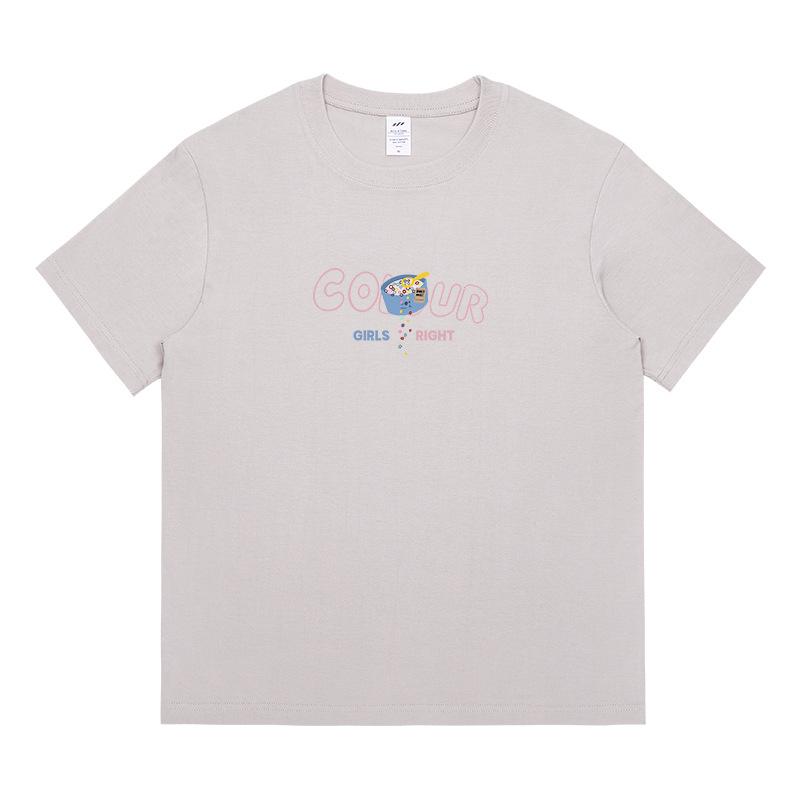 Short-sleeved Men's Summer Students Korean Version of The Casual Loose Round Neck Yankee Printing Wild Harajuku Wind Tops Trend Women