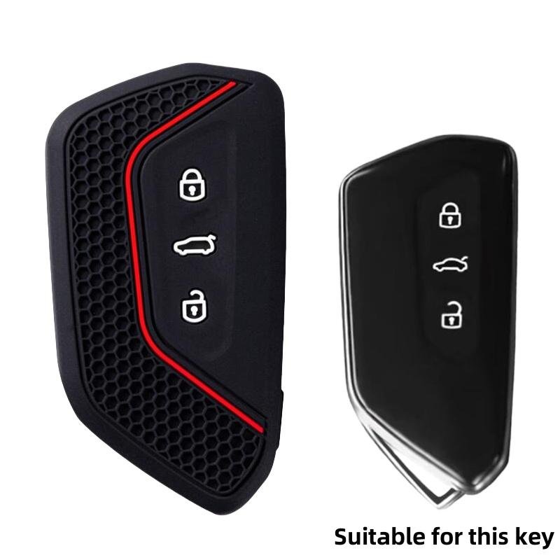 

Car Key Case For Vw Golf 8 Mk8 Gti Gtd R Id3 Id4 Decoration Silicone Car Key Case Fob Holder Cover Trim Car Accessories