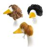 3/4Pcs Porch Goose Wig with Elastic Drawstring Lawn Goose Outfit DIY Outdoor Garden Patio Yard Goose Statue Hairpiece Decoration Accessories