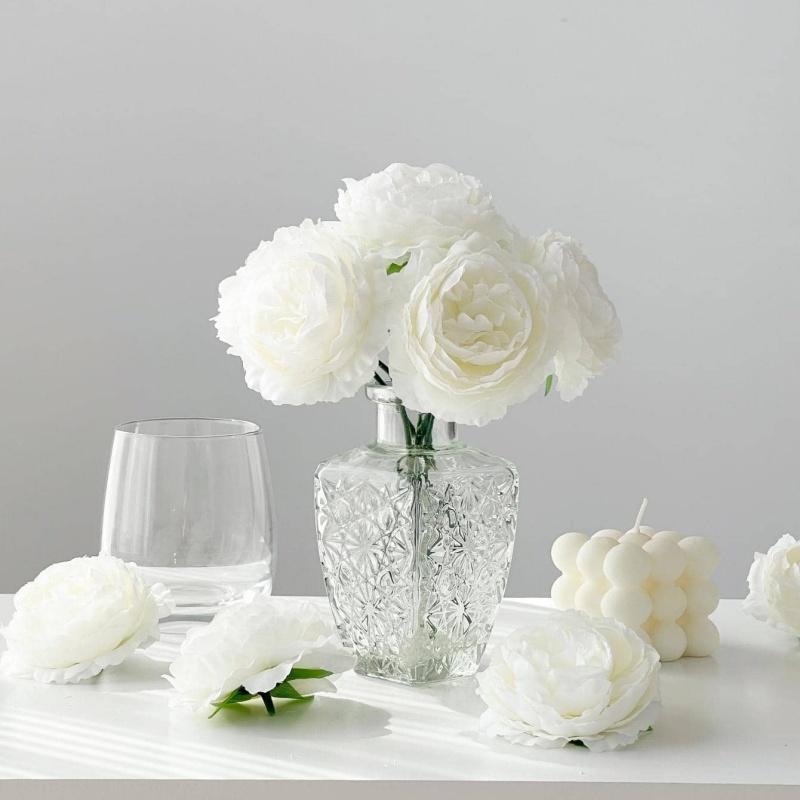 5/10 Stück Pfingstrose Künstliche Blumenstrauß 20CM Kunstblumen für Heimzimmerdeko Garten Hochzeitsdekoration DIY Vase Pflanzenornament