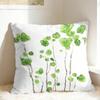 Green Watercolor Plants Pillow Case  Kawaii Pillow Cover Soft Pillowcases For Office Car Home Decor