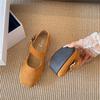 Super fire belt buckle Mary Jane shoes summer new design sense flat buckle single shoes round head ballet single shoes