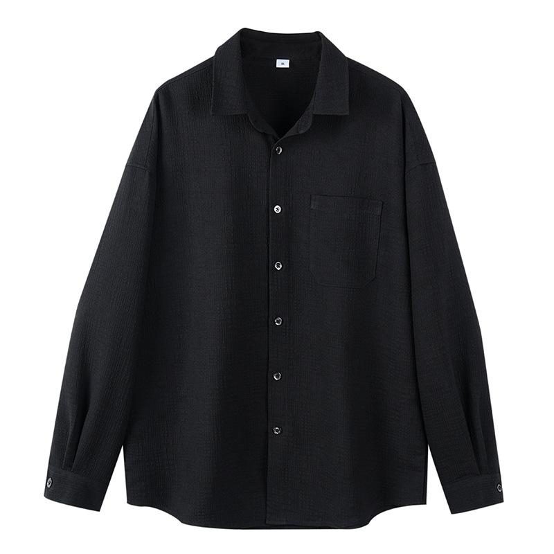Men's High-End Casual French Texture Long-Sleeve Shirt by Dongyu