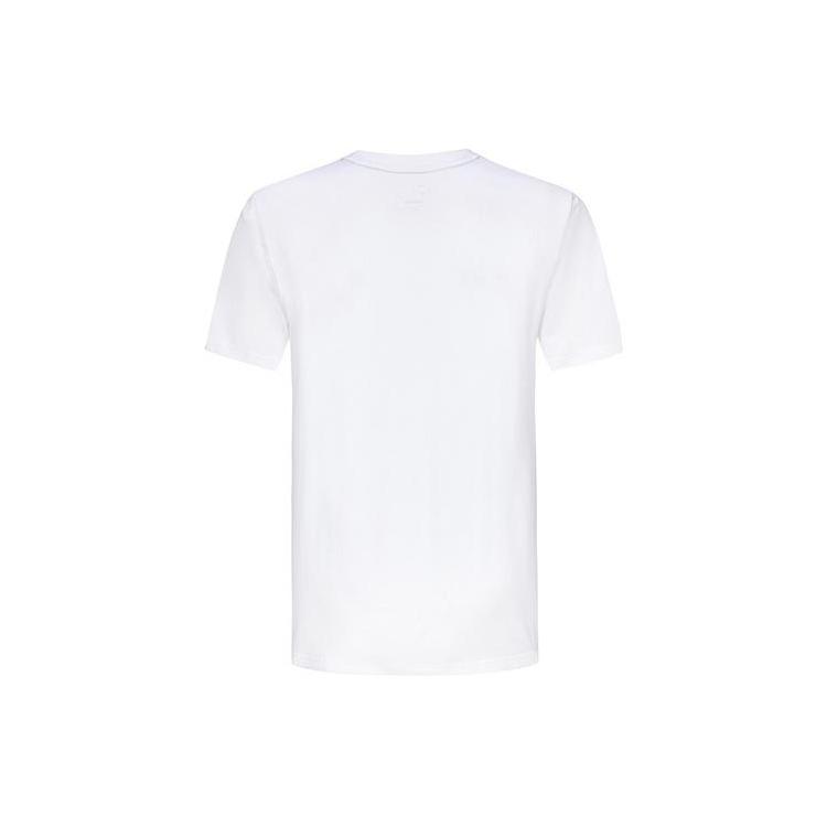 Adidas Classic Logo Print Comfortable Breathable Skin-Friendly Casual Knit Crew Neck Short Sleeve T-Shirt Unisex Tops White Black ADICLTS24TK-WB