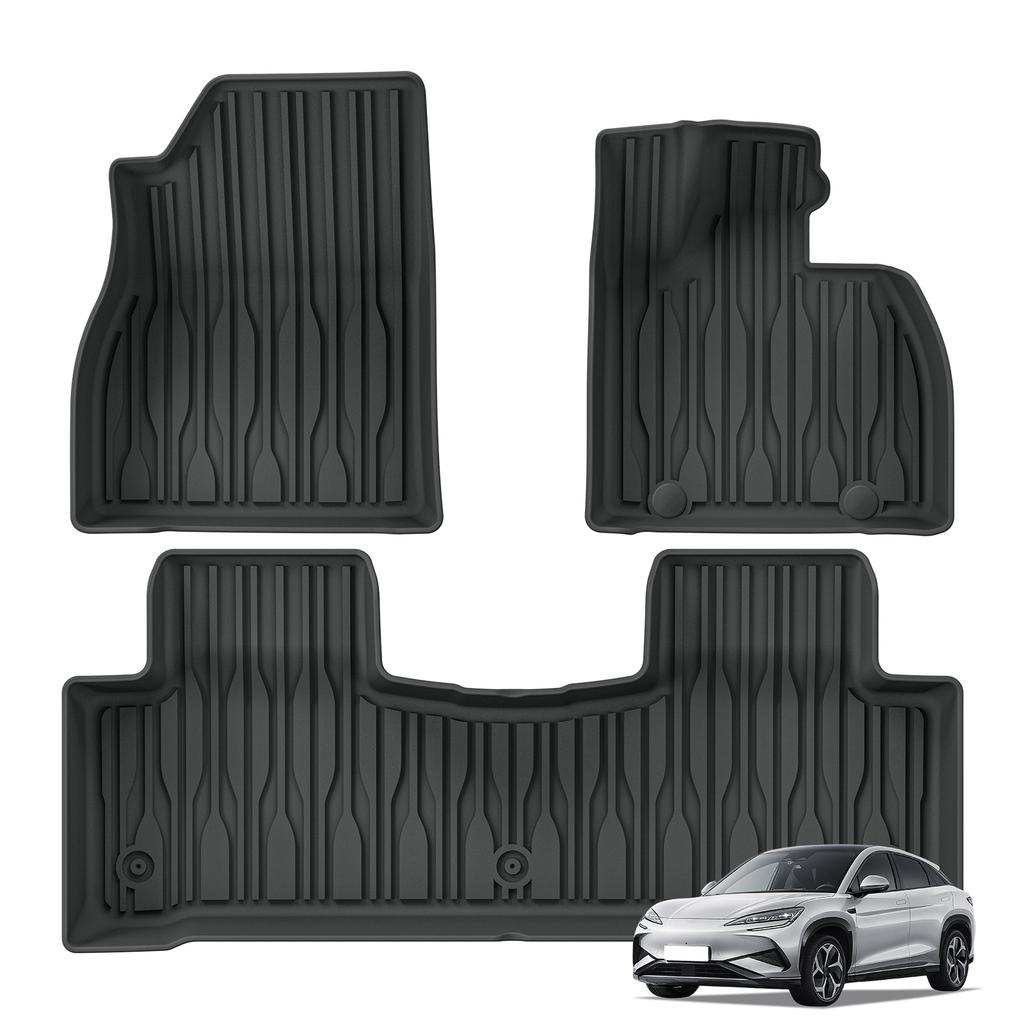 RHD for BYD Sealion 7 EV Model 2024 2025 TPE 3D Car Floor Mats Cargo Liner Pad Waterproof All Weather Accessories Black