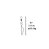 50pcs/ Stainless Steel Fishing Connector 8-word ring connector Rolling Snap Swivels Fishing Tackle Lure Tool
