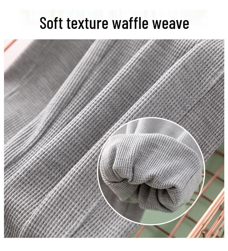 Übergröße Fleecegefütterte Waffelstrick-Jogginghose für Damen - Schlankmachende, vielseitige Harem-Sweathose für Herbst/Winter.