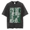 Rapper Tupac 2pac All Eyez On Me Cross Vintage Washed T Shirt Men Hip Hop Fashion Retro Tshirt Mens Casual Oversized Tshirts