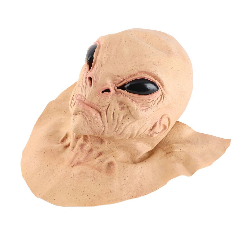 Halloween Alien Head Face Cover for Adult and Kids Realistic Alien Face Cover Latex Full Head Face Covers