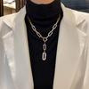 JMXD Metal Chain Necklace for Women Y2K Layering Necklace Minimalist Pendant Choker Statement Piece Hypoallergenic Daily Jewelry Gift
