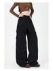 Trendy Women's Wide-Leg Casual Jeans with Patch Pockets & Pleats